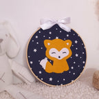 Cadre en bois pour déco murale chambre bébé garçon ou fille sur le thème renard