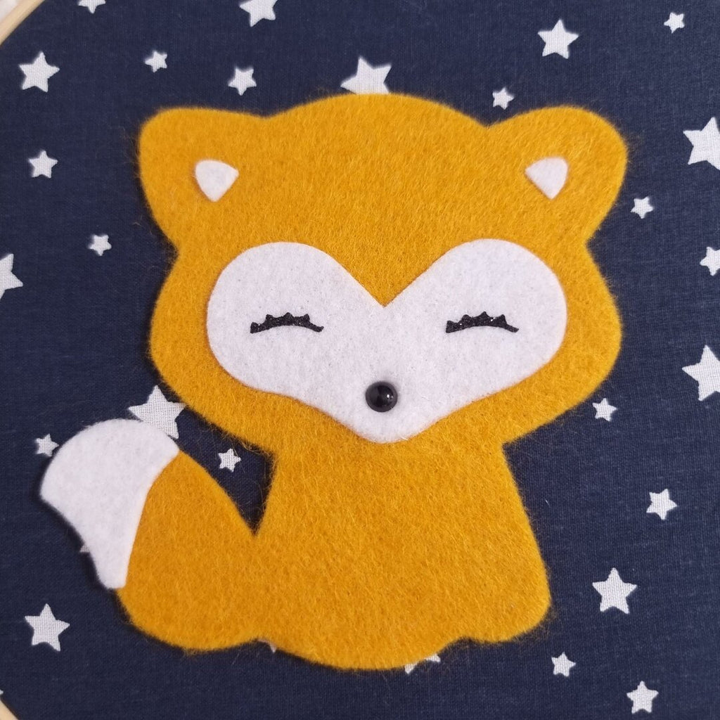 Cadre en bois pour déco murale chambre bébé garçon ou fille sur le thème renard