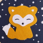 Cadre en bois pour déco murale chambre bébé garçon ou fille sur le thème renard