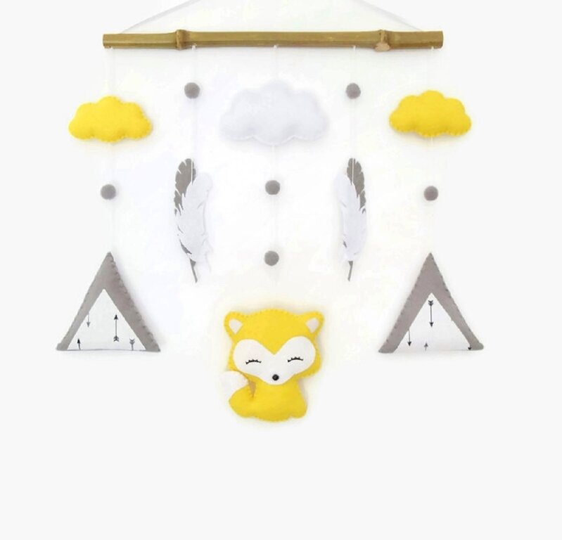 Décoration murale pour chambre bébé renard avec ce capteur de rêves original aux couleurs à personnaliser